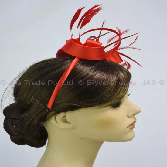 Spring Racing Race Party Melbourne Cup Feather Headband Hairband Clip Fascinator