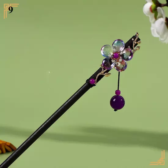 Womens Flower Wooden Chopsticks Hair Hairpin Hair Stick Chinese Style Retro❥