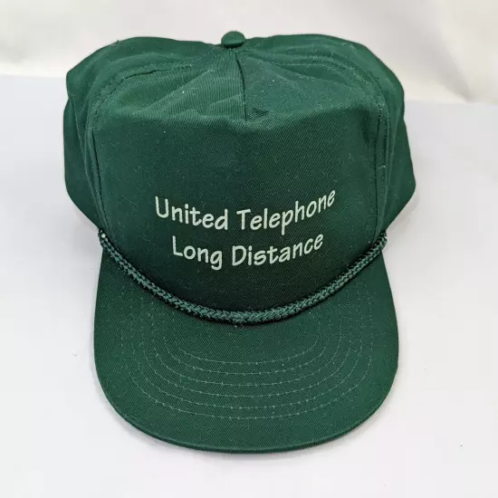 United Telephone Long Distance Green Snapback Cap Hat 