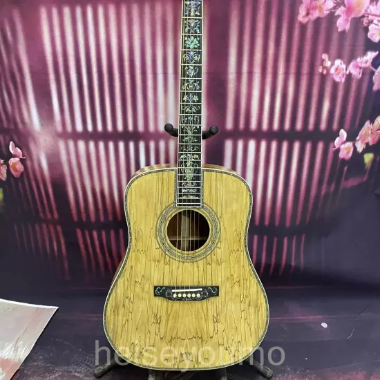 D-45 Map pattern veneer acoustic guitar 6 strings Abalone inlaid fingerboard