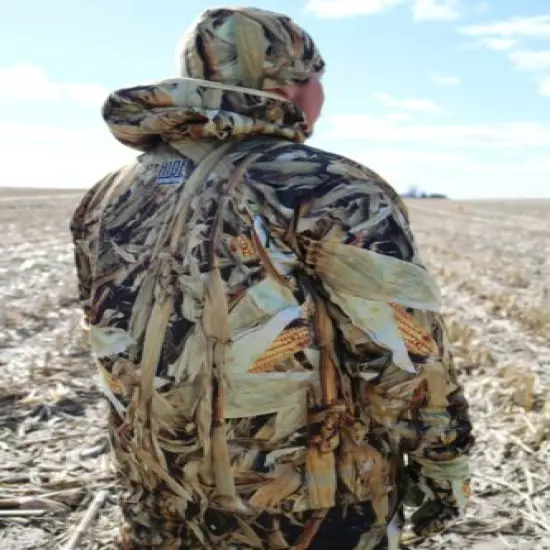 Hide Camouflage - Fall Corn Stalk Cornfield Duck Camo - Hunting Hoodie