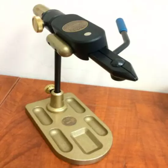 Regal Revolution Fly Tying Vise w/ Traditional Head And Bronze Pocket Base