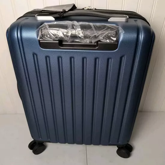 Level8 Grace Expandable Carry-On 20 Inch Blue Hardside Suitcase Spinner Luggage