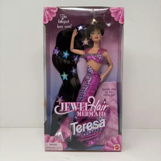 Mattel 1995 Barbie Jewel Hair Teresa Mermaid Doll #14588 HTF NIB Excellent