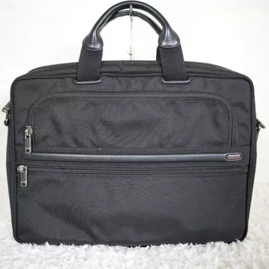 Tumi 2Way Business Bag Handle Leather A4 Storage Possible