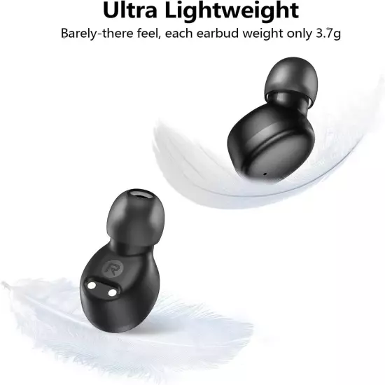 Lightweight Bluetooth Earbuds with Deep Bass & 60Hrs Battery Life - Waterproof