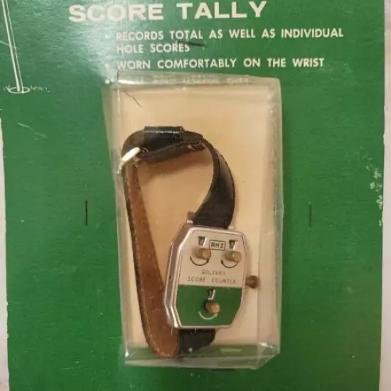 Vintage Golfers Scorer Wrist Score Keeper Stroke Counter Golf Watch Wristband