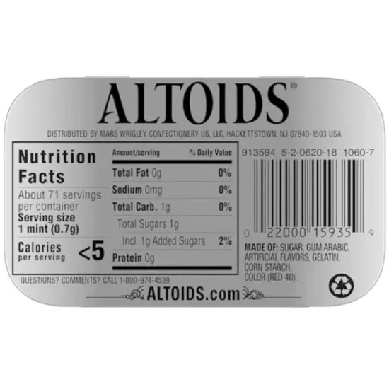 Altoids Curiously Strong Breath Mints, Cinnamon 1.76oz (3 pack)