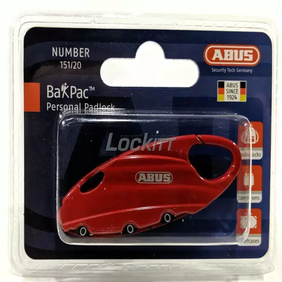 ABUS 151/20 BakPac Travel Luggage Backpack Rucksack Combination Lock