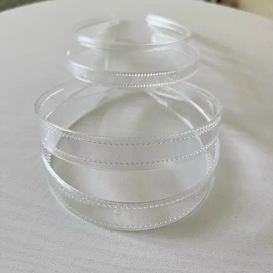 Clear Plastic Headbands With Teeth Plain Transparent Hairbands For DIY Women