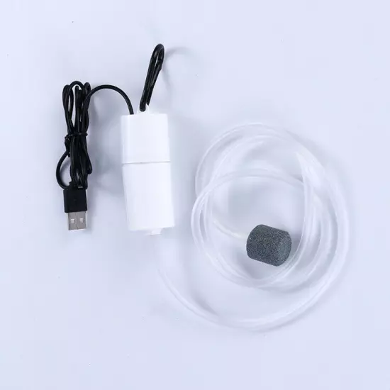 USB Mini Aquarium Oxygen Pump Air Stone Mute Air Pump Aerator for Fish Tank