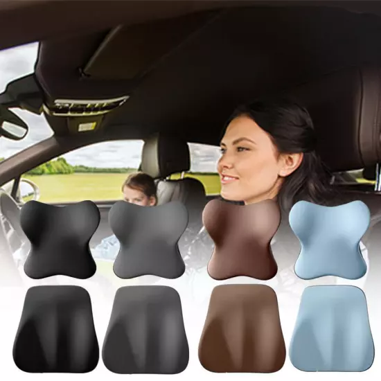 Memory Foam Car Seat Headrest Pillow& Lumbar Back Support Sale Cushion H I5C9