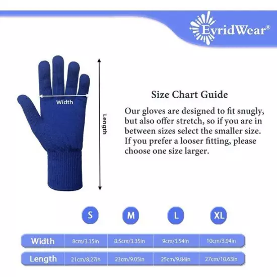 EvridWear Men Women Merino Wool Knit Liner Gloves Finger/Fingerless/Touchscreen