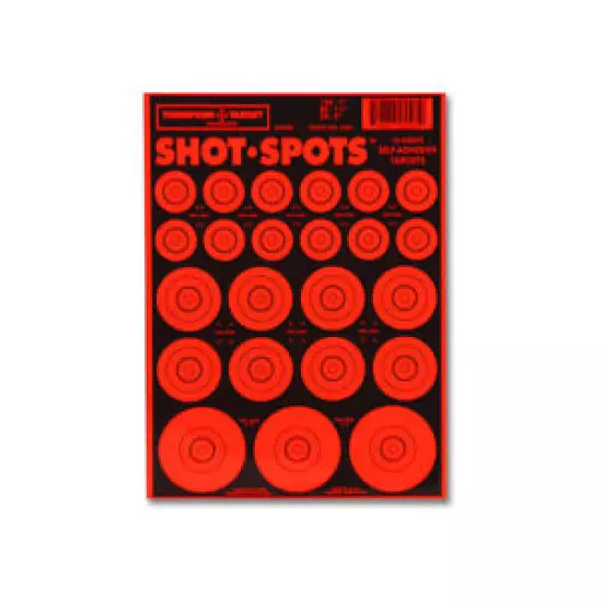 Thompson Target Shot Spots Orange - Ultra Bright Adhesive Targets - 6"x9"