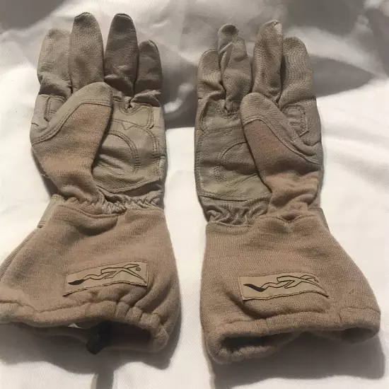 New Wiley-X TAG-1 Tan Combat Assault Gloves With Kevlar Knuckles *mocinc.1982*