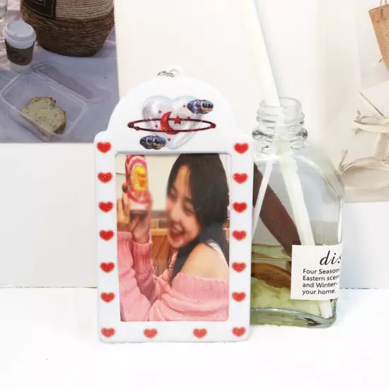 Cute Photocard Holder Idol Photo Case ID Card Cover Keychain Bag Pendant `