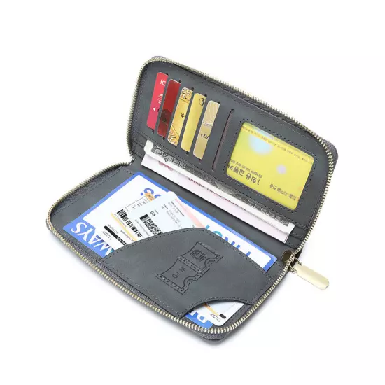 Passport Case Holder Ticket Organizer ID Card Bag Travel Zipper Passport Case