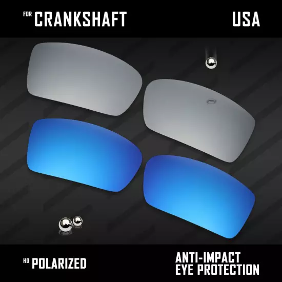 Anti Scratch Polarized Replacement Lenses for-Oakley Crankshaft OO9239 Options