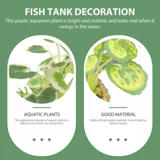 Artificial Water Plants Aquarium Silk Plastic Fish Tank Decorations Large Hot W8