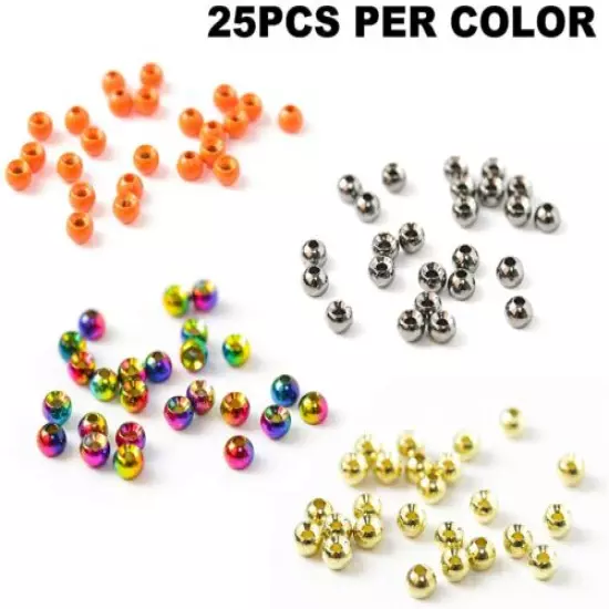 Maxcatch 100PC/LOT Tungsten Fly Tying Beads Head for Nymph Fishing Materials