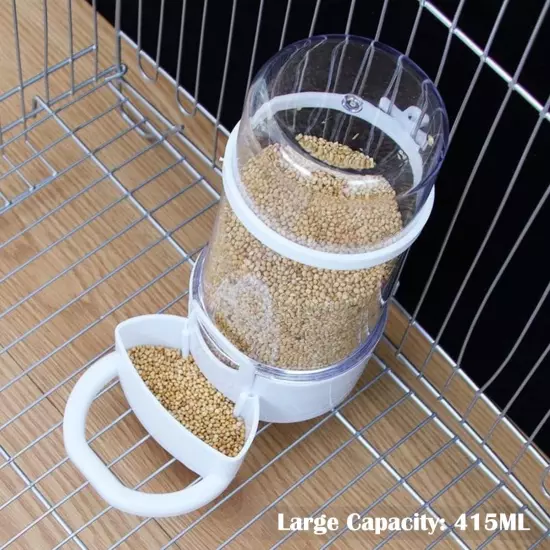 2Pcs/Set Automatic Bird Cage Feeder Bird Food Feeder Water Bottle with 