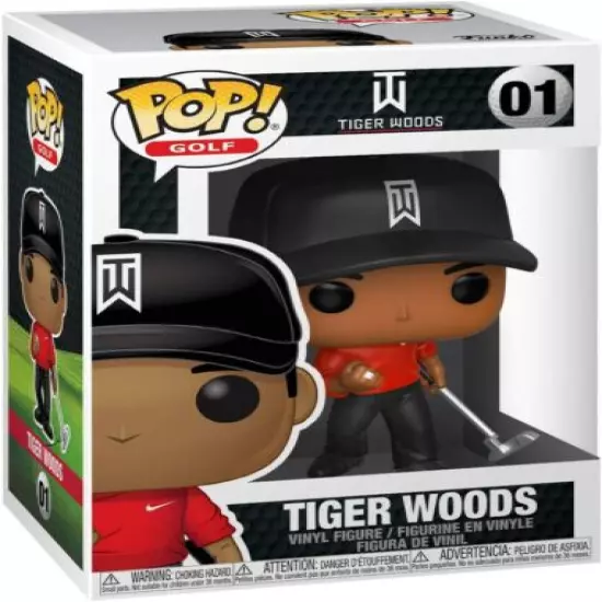 Tiger Woods eldrick strengt Red Shirt Pop! Golf #01 Vinyl Figure Funko