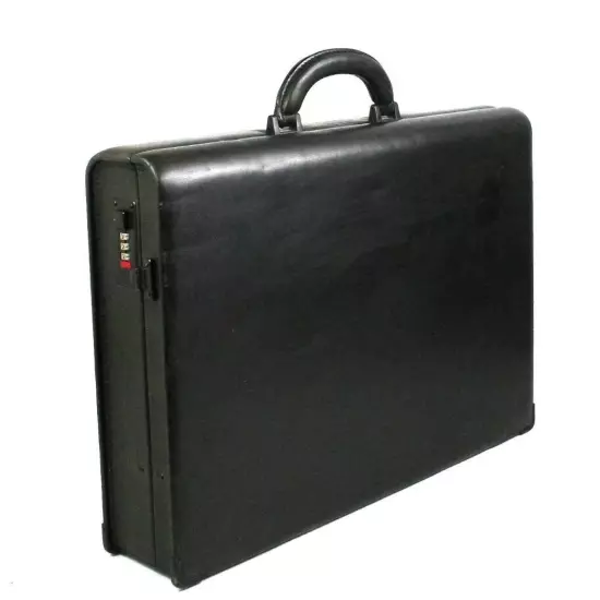 Tumi Leather Large Slim Side Latch Hard Attache Bk