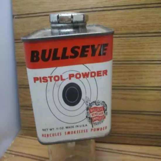 Vintage Bullseye Hercules Smokeless Pistol Powder Empty Tin