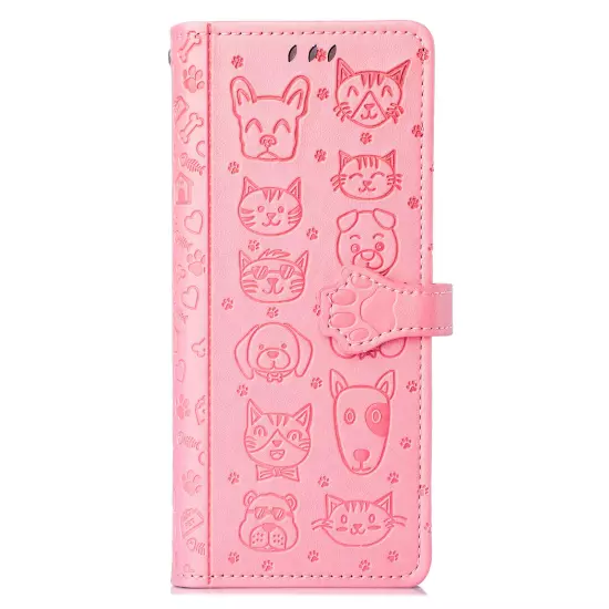 For samsung galaxy z fold 3/4/5/6 Cute PU Leather Flip Phone Case Kickstand NEW