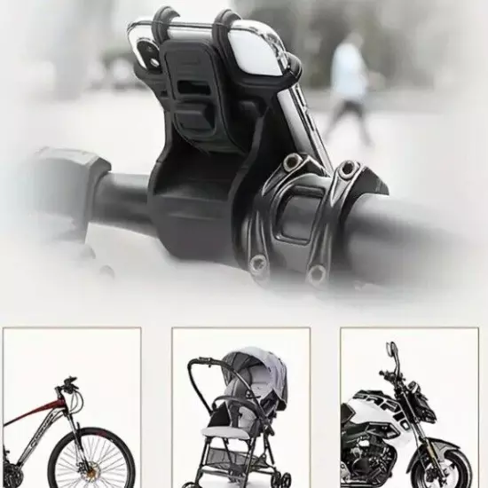 Bicycle (Phone Mount Holder)-(Handlebar)-(360 degree Rotation)-(Black)-(New)-$10