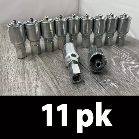 11pk Parker 10643-6-6 Hose Fitting 3/8" Hose x 3/8" Female JIC 37° Swivel