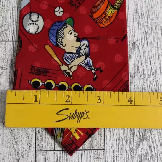 Nicole Miller 1992 Men's Collectible Baseball Game Necktie 58" 100% Silk 