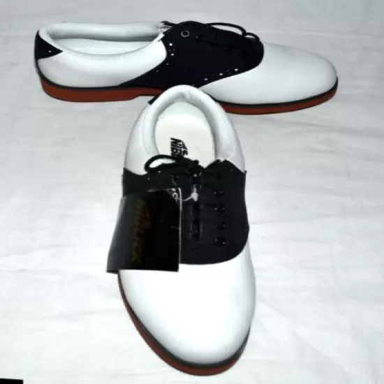 Niblick Black & White Womens Golf Shoes with Cleats Size 9 M NWT New without Box