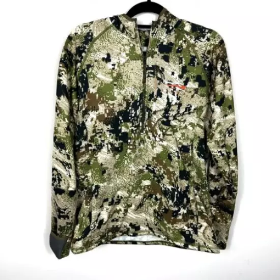 Sitka Women’s Hoodie Half Zip Large Camo Long Sleeve Cadence Hunting Hooded