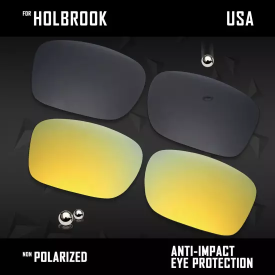 Anti Scratch Polarized Replacement Lenses for-Oakley Holbrook OO9102 Options