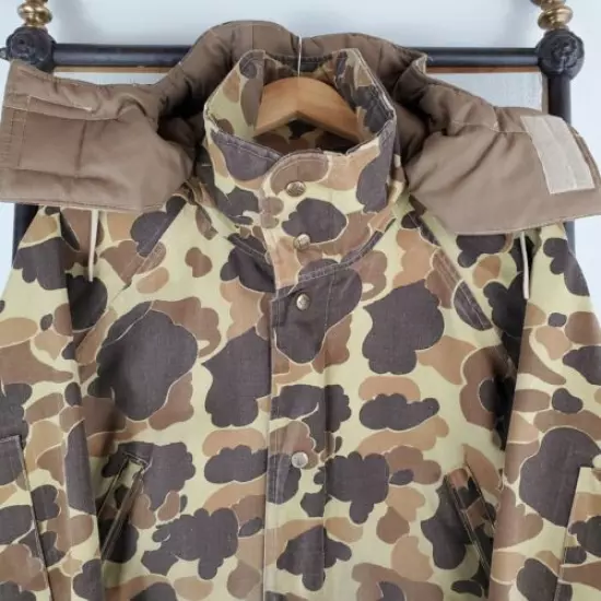 VTG 80s COLUMBIA Size Medium GoreTex Made in USA Hooded Camo Hunting Jacket Coat