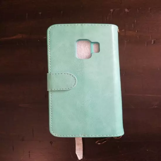 Fashion Case wallet compatible with galaxy Cover S9/G960 Mint Green Women 