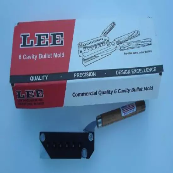 LEE 6 Cavity Bullet Mold 90315 358-105-SWC 38 Special 357 Magnum 90315