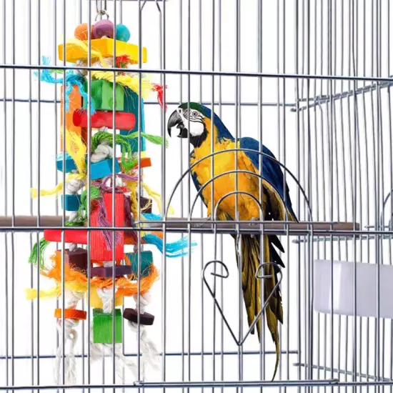 Bird Toys, Large Parrot Biting Toys, Bird Supplies, Wooden Parrot Toys