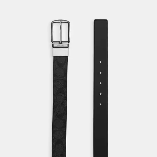 Brand New - Coach Men's Harness Buckle Cut To Size Reversible Belt, 38 Mm