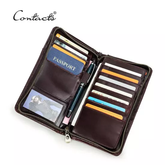  Men Passport Cover Travel Wallets ID Card Bag Organizer Document Pouch