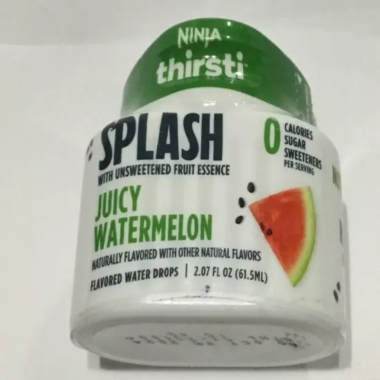 Ninja Thirsti Splash Juicy Watermelon Flavored Water Drops 2.07 oz 10/2024