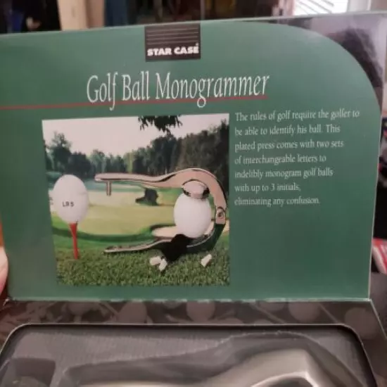 Vintage Star Case 1998 Golf Ball Monogrammer Set NEW in box