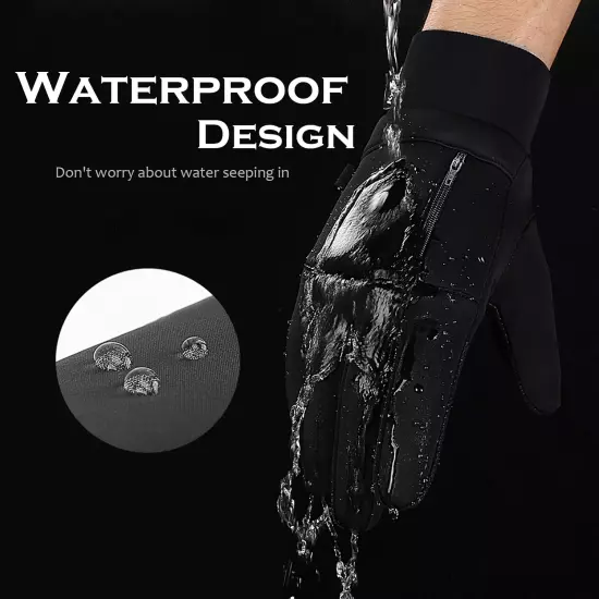 Men Winter Waterproof Touchscreen Pocket -Slip Fleece Thermal O9N5