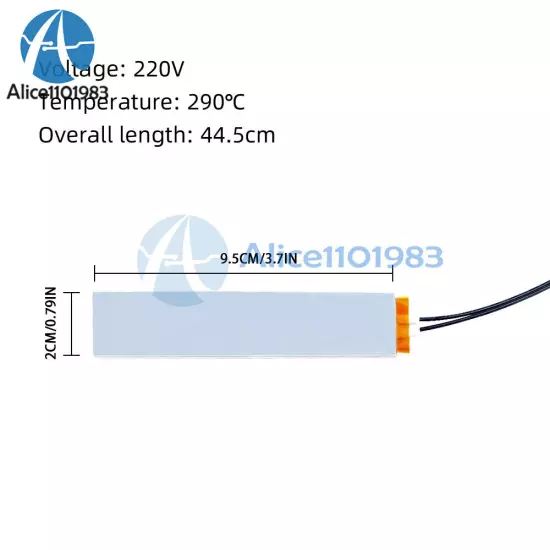 DC12/24V AC110/220V Heated Egg Incubator PTC Heater DIY Heating Element Access