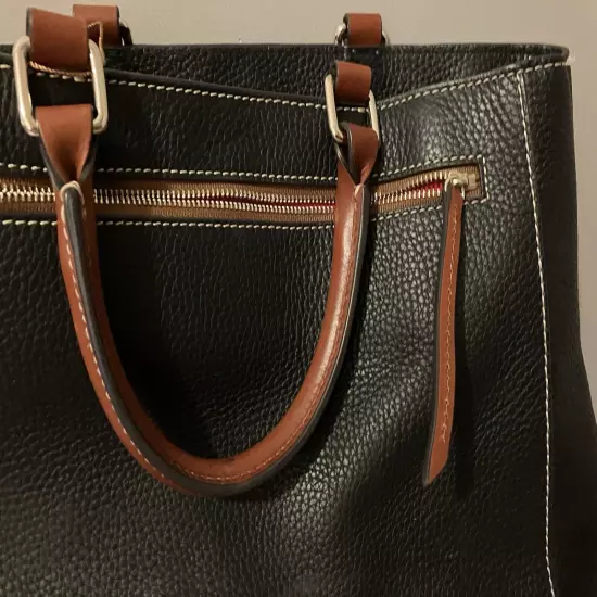 Black And Brown Rooney & Bourke Leather Handbag