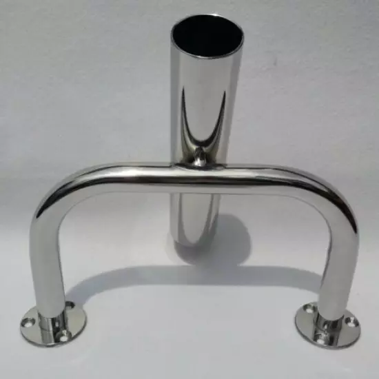 1 TUBE STAINLESS STEEL 316 BOAT FISHING ROD HOLDER (40mm tube)