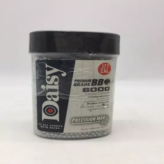 Daisy Precision Max BB's .177 cal Zinc Plated Steel 6000ct.