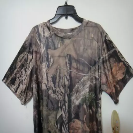  Mossy Oak Hunting Men Camo Short Sleeve Shirt Size LG