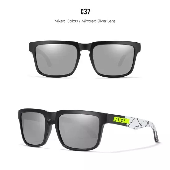 KDEAM Square Polarized Sunglasses Men Sports Outdoor Travel Glasses Women UV400